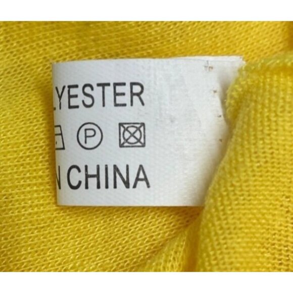 Womens Yellow & Silver Resin Pendant Shawl Scarf Necklace w/Beaded Fringe - Picture 10 of 10